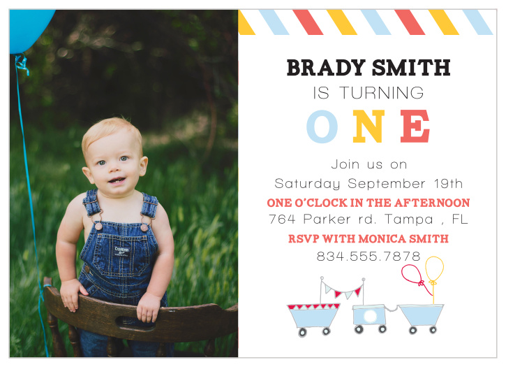 Circus Birthday Invitations - Match Your Color & Style Free!