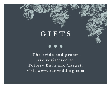 Give your guests the ideas they need for the perfect gift with our Victorian Square Registry Cards.