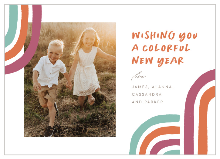 Add a fun touch to your seasonal greetings with our Good Times New Years Cards.