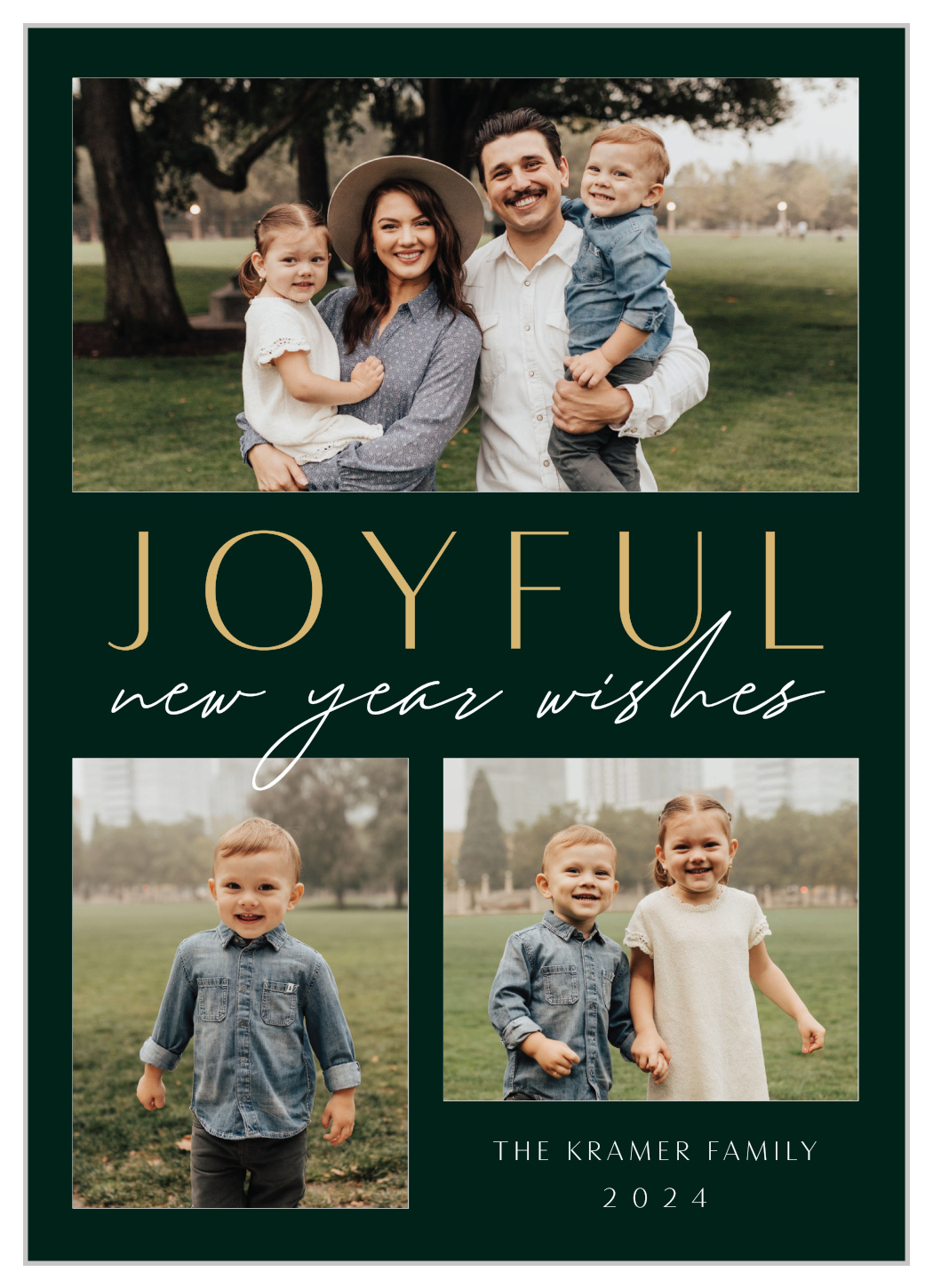 Joyful Family New Years Cards