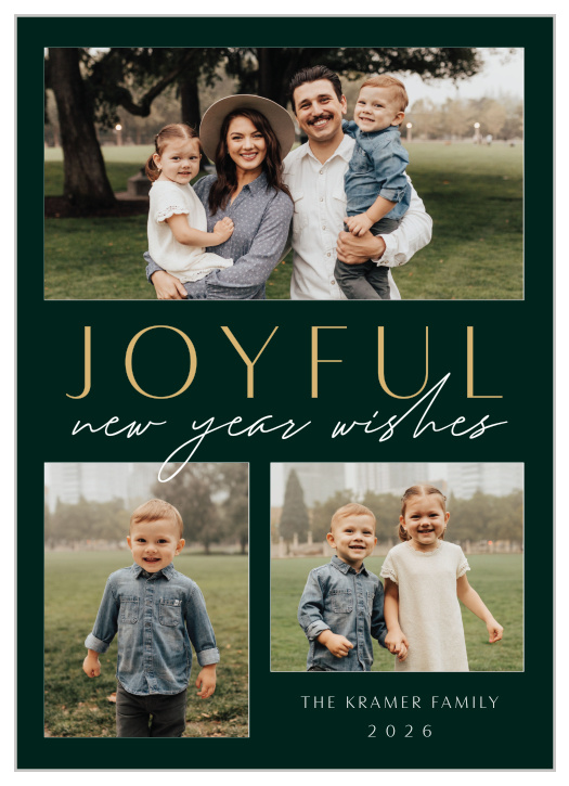 Our Joyful Family New Years Cards let family and friends know how you rang in the new year.