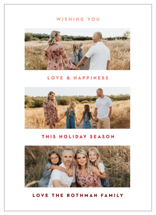 Our Love & Happiness Holiday Cards share your seasonal greeting with family and friends.