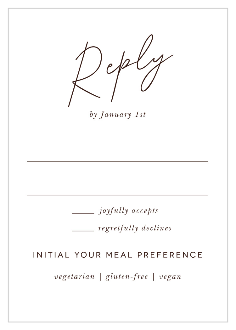 Names in Script LDS Response Cards by Basic Invite