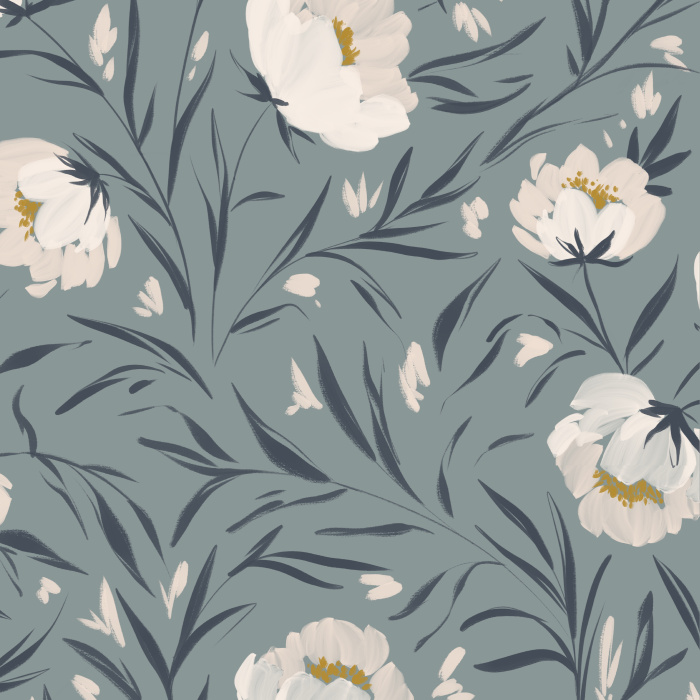 Custom Floral Peel and Stick Wallpaper Removable Wallpaper 