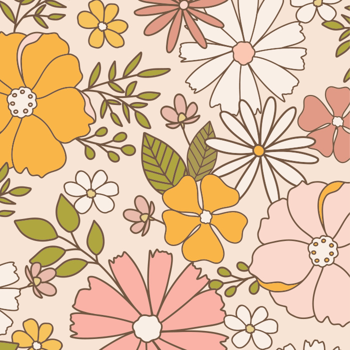 Bring a touch of the 70s to any room in your house with our Retro Hippie Peel and Stick Wallpaper.
