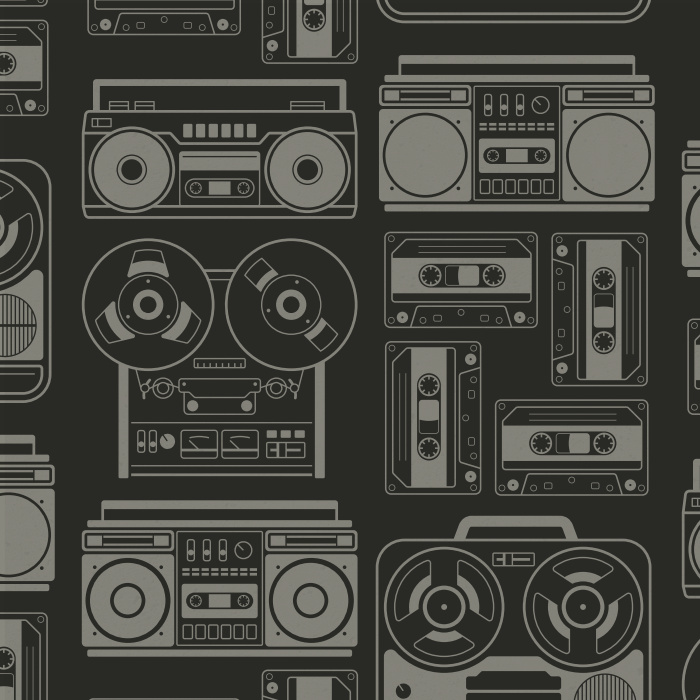 Create the perfect hangout spot with our Analog Cassettes Peel and Stick Wallpaper.