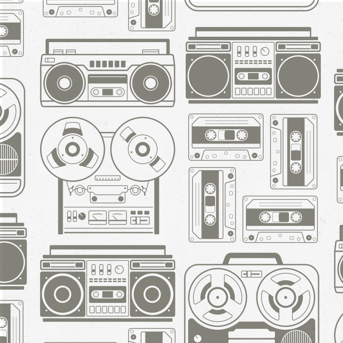 Create the perfect hangout spot with our Analog Cassettes Peel and Stick Wallpaper.