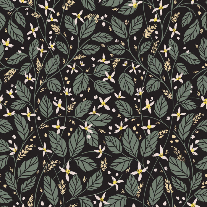 Create a whimsically moody atmosphere with our Native Bower Peel and Stick Wallpaper.