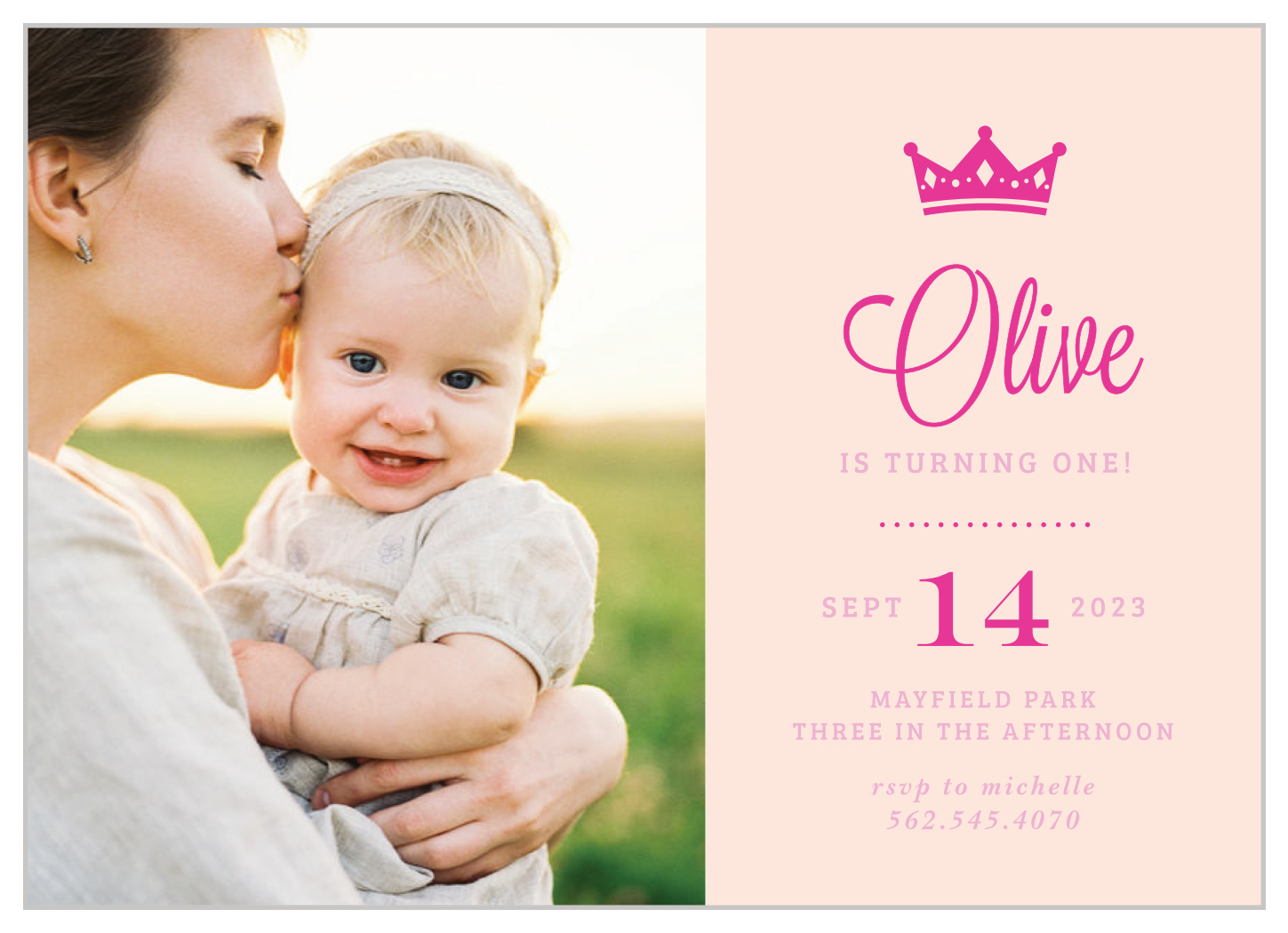 Crowned One First Birthday Invitations