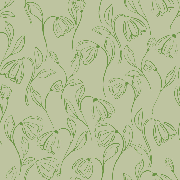 Our Spring Snowdrops Peel and Stick Wallpaper add a classic look of nature to any wall in your home.