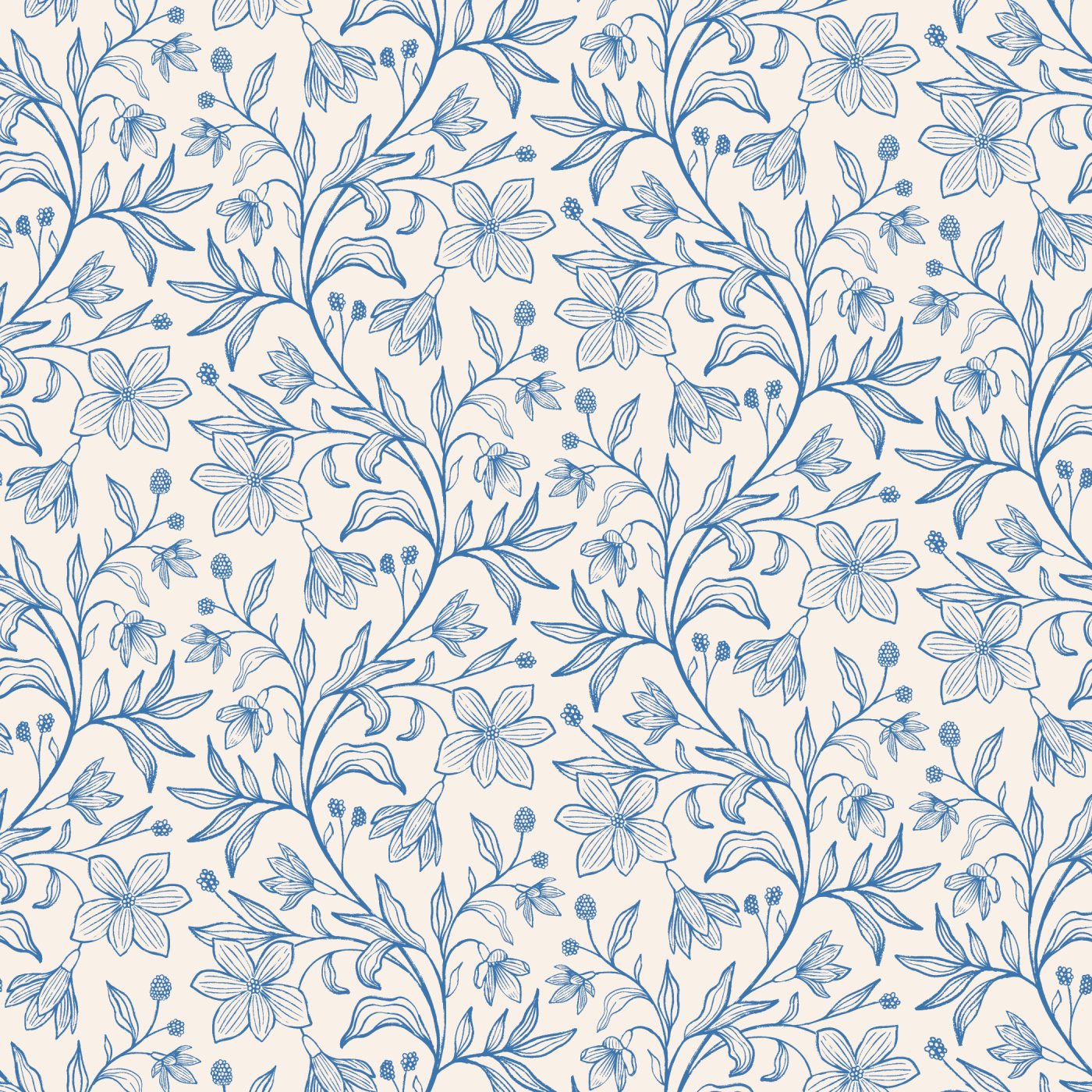 Flower Tendrils Wallpaper
