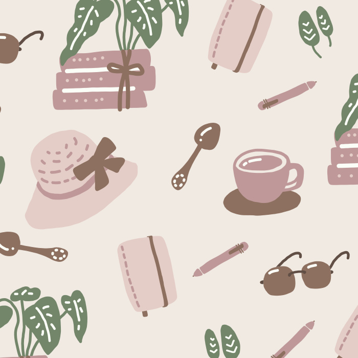 Add a quirky, hand drawn touch to any wall with the playful illustrations of our But First Coffee Peel and Stick Removable Wallpaper.