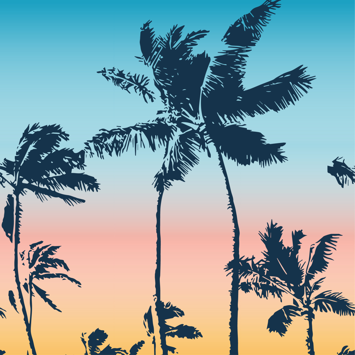 Sunrise Palms Wallpaper