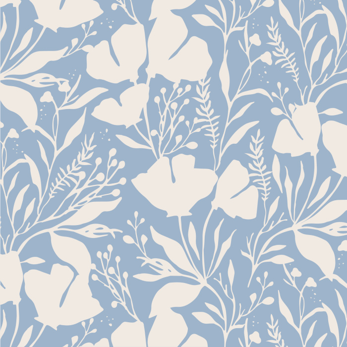 Create a nature accent wall in any room of your home with our Silhouette Wildflowers Peel and Stick Wallpaper.