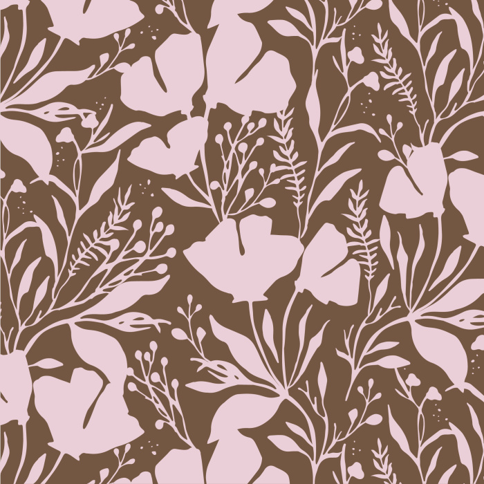 Create a nature accent wall in any room of your home with our Silhouette Wildflowers Peel and Stick Wallpaper.