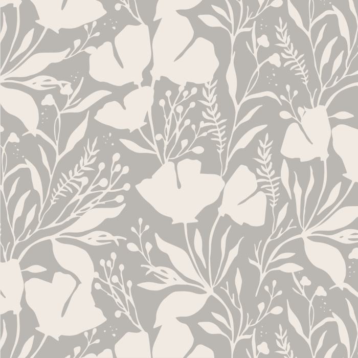 Create a nature accent wall in any room of your home with our Silhouette Wildflowers Peel and Stick Wallpaper.