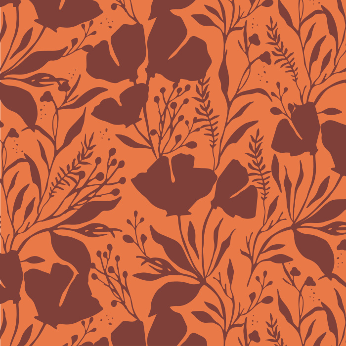 Create a nature accent wall in any room of your home with our Silhouette Wildflowers Peel and Stick Wallpaper.