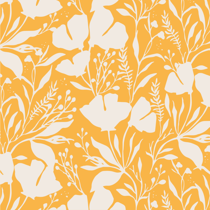 Create a nature accent wall in any room of your home with our Silhouette Wildflowers Peel and Stick Wallpaper.