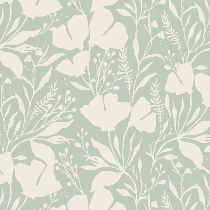 Create a nature accent wall in any room of your home with our Silhouette Wildflowers Peel and Stick Wallpaper.