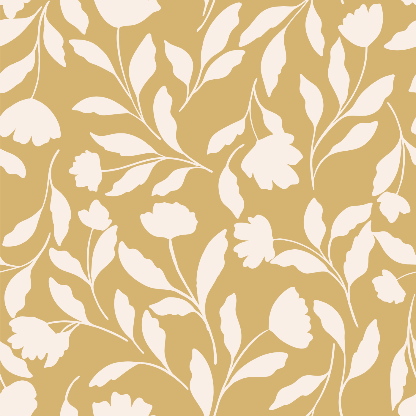 French Marigold  Traditional Floral Wallpaper