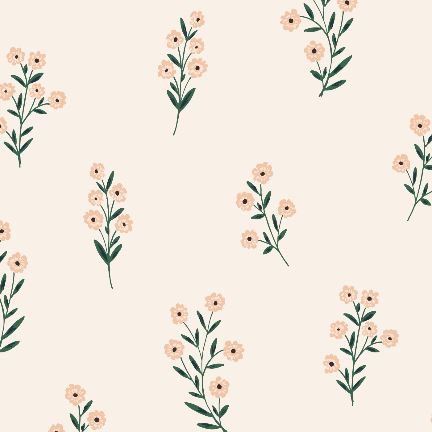 Dainty Flower Garden Peel and Stick Removable Wallpaper