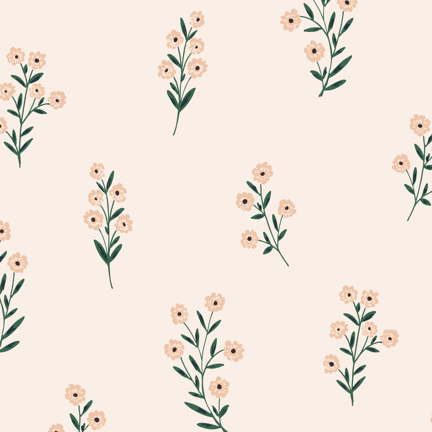 Dainty Flower Garden Peel and Stick Removable Wallpaper | Love vs. Design, image size:1400x1400