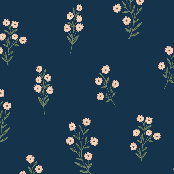 Transform your space with the illustrated Ambrosia pink flower bunches of our Dainty Flower Garden Peel and Stick Removable Wallpaper.