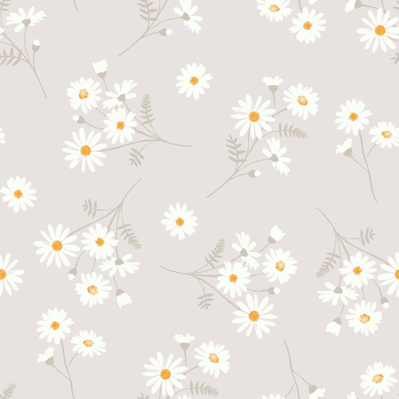 Sketched Daisies Wallpaper
