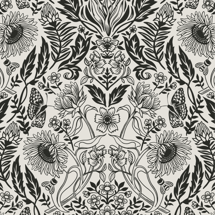 Add a complex nature look to any room in your home with our Sunflower Summer Peel and Stick Wallpaper.