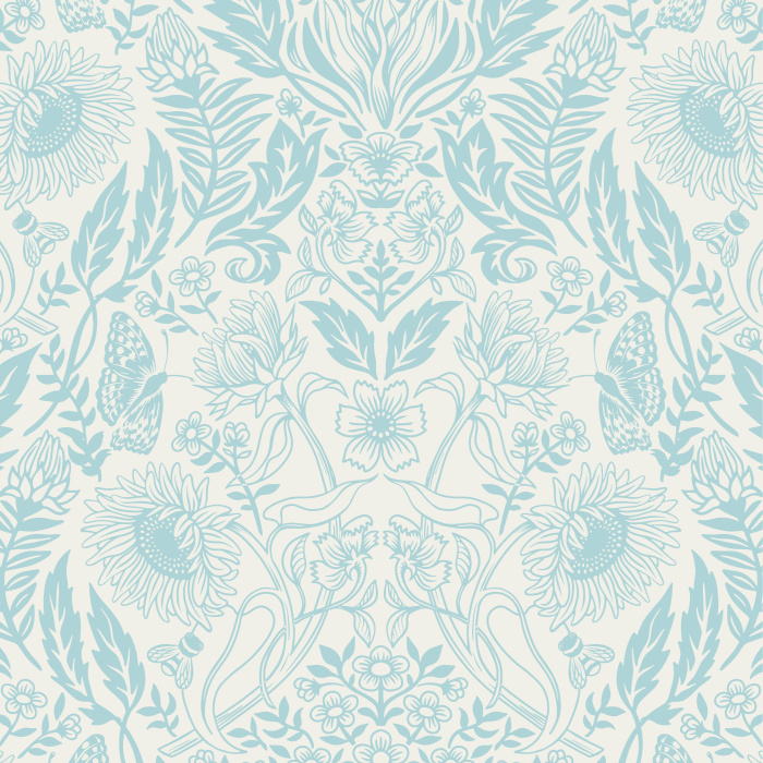 Add a complex nature look to any room in your home with our Sunflower Summer Peel and Stick Wallpaper.