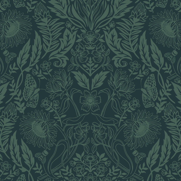 Add a complex nature look to any room in your home with our Sunflower Summer Peel and Stick Wallpaper.