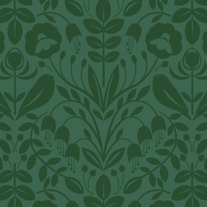 Add a whimsical touch to any wall with the adorably simplified birds and playful florals of our Bird Garden Peel and Stick Removable Wallpaper.
