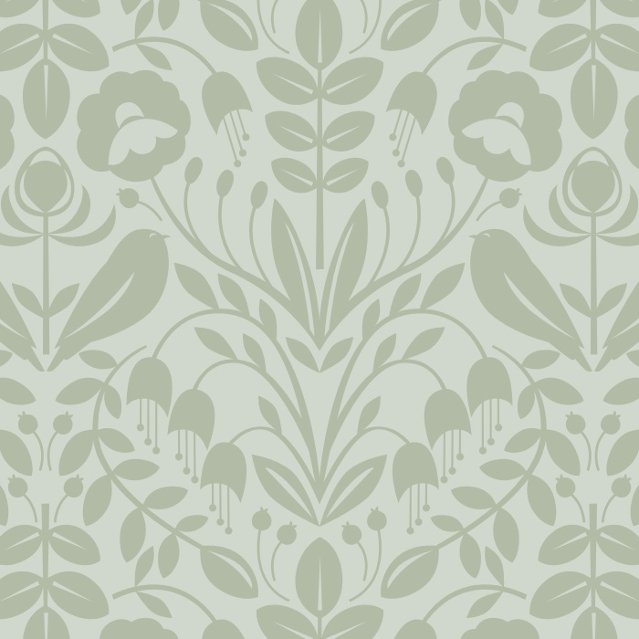 Add a whimsical touch to any wall with the adorably simplified birds and playful florals of our Bird Garden Peel and Stick Removable Wallpaper.