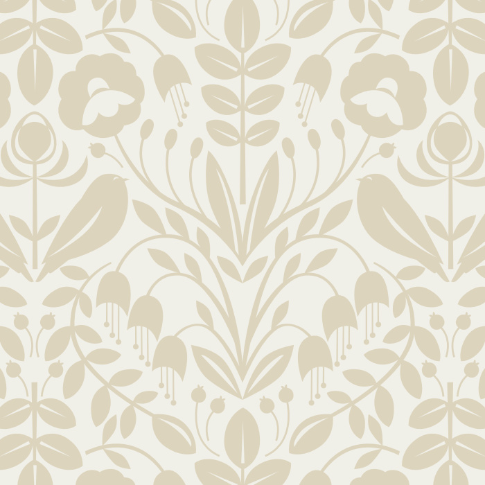 Add a whimsical touch to any wall with the adorably simplified birds and playful florals of our Bird Garden Peel and Stick Removable Wallpaper.