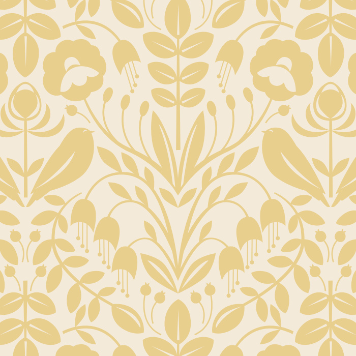 Add a whimsical touch to any wall with the adorably simplified birds and playful florals of our Bird Garden Peel and Stick Removable Wallpaper.