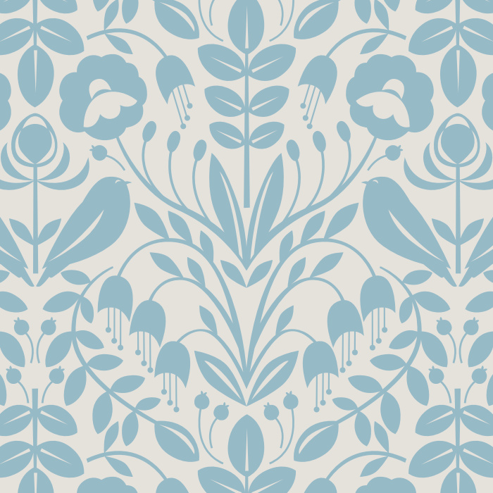 Add a whimsical touch to any wall with the adorably simplified birds and playful florals of our Bird Garden Peel and Stick Removable Wallpaper.