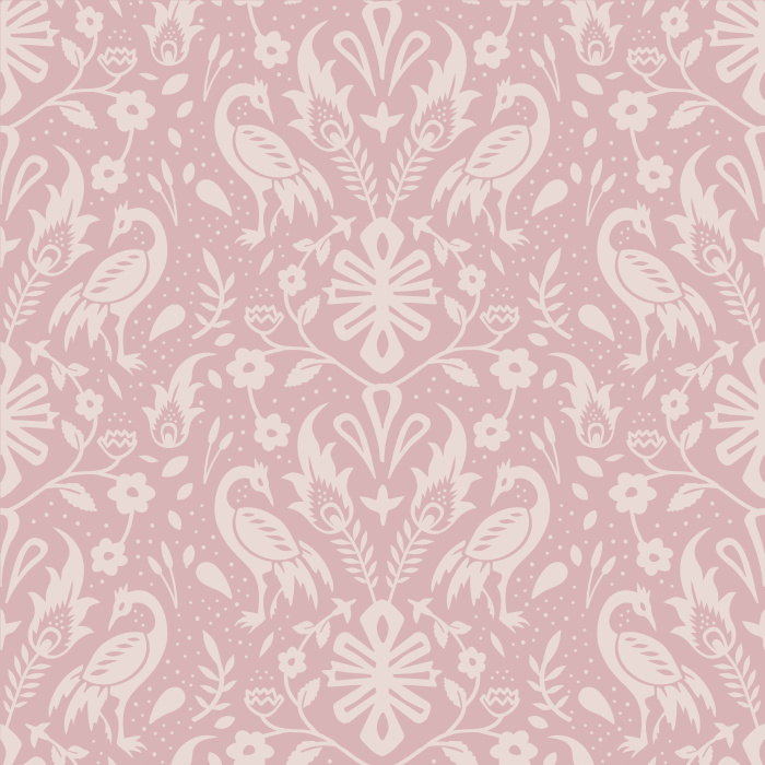 Create the beautifully elegant space you've always wanted with our Peacock Damask Peel and Stick Wallpaper.