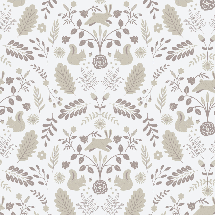 Create something cozy and whimsical with our Woodland Toile Peel and Stick Wallpaper.