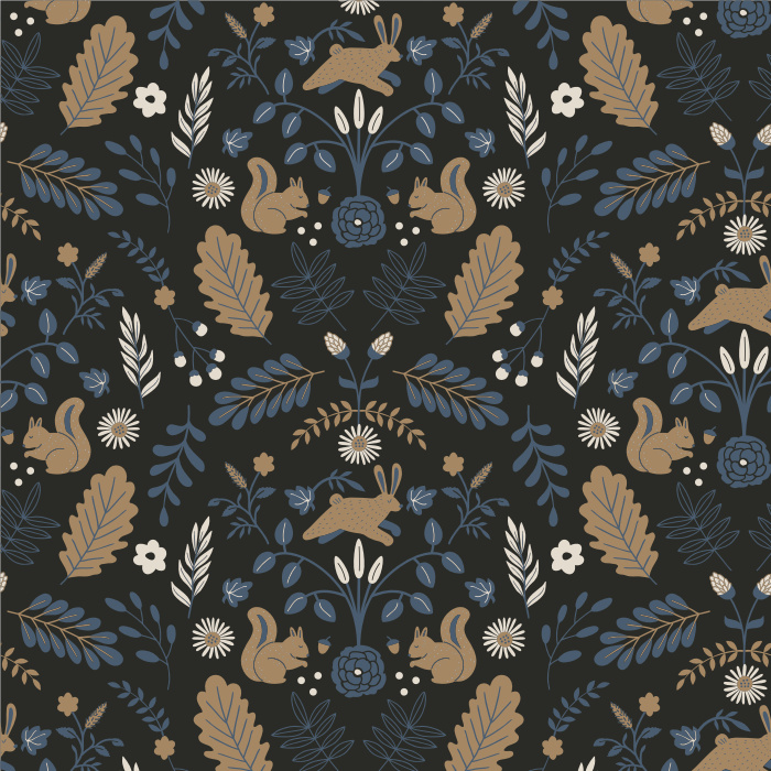 Create something cozy and whimsical with our Woodland Toile Peel and Stick Wallpaper.