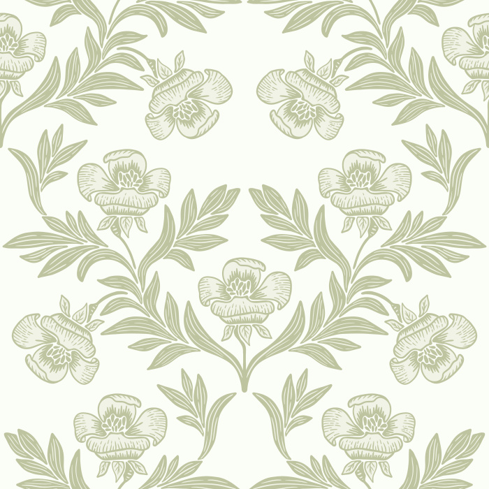 A dense pattern of stylized flowers in distinctive blues, our Romantic Tulips Peel and Stick Removable Wallpaper is a welcome addition to any room in your home.