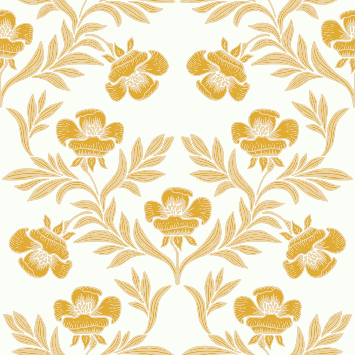 A dense pattern of stylized flowers in distinctive blues, our Romantic Tulips Peel and Stick Removable Wallpaper is a welcome addition to any room in your home.