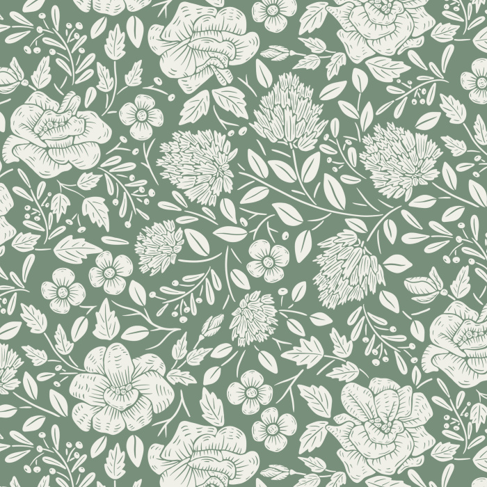 Transform your space with the detailed illustrated florals of our Dream Garden Peel and Stick Removable Wallpaper.