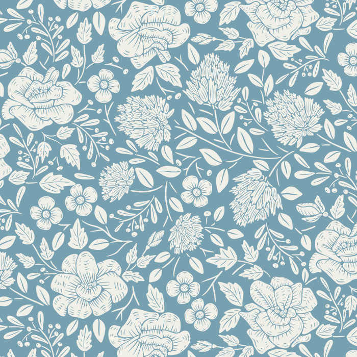Transform your space with the detailed illustrated florals of our Dream Garden Peel and Stick Removable Wallpaper.