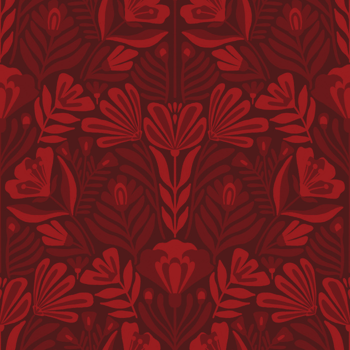 A damask style pattern of hand drawn florals, in blue-greens, soft golds, and purple our Damask Blooms Peel and Stick Removable Wallpaper is sure to make a statement on any wall.