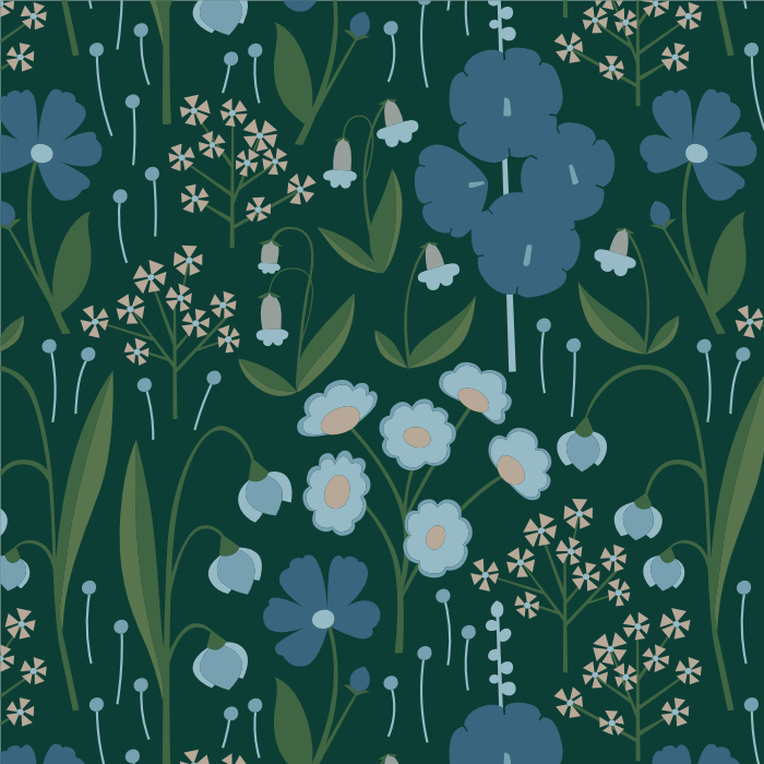 Create a playfully beautiful atmosphere with our Wildflower Meadow Peel and Stick Wallpaper. 