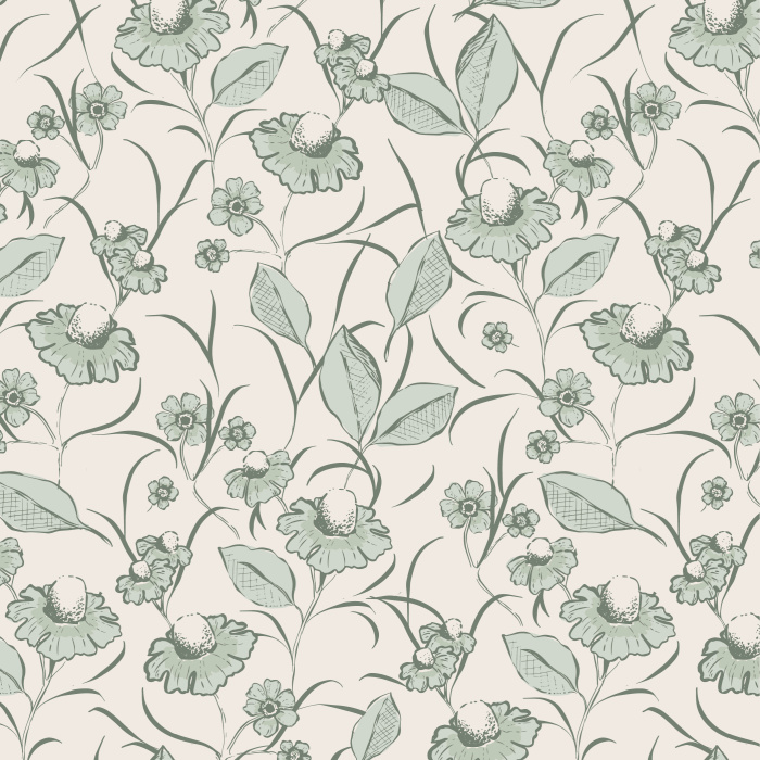 Create a classic statement on any wall in your home with our Coneflower Garden Peel and Stick Wallpaper.