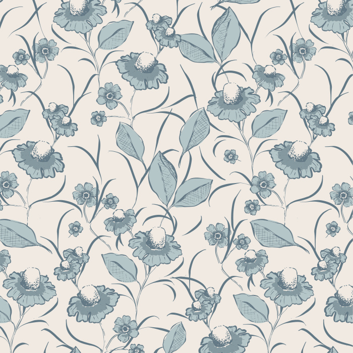 Create a classic statement on any wall in your home with our Coneflower Garden Peel and Stick Wallpaper.