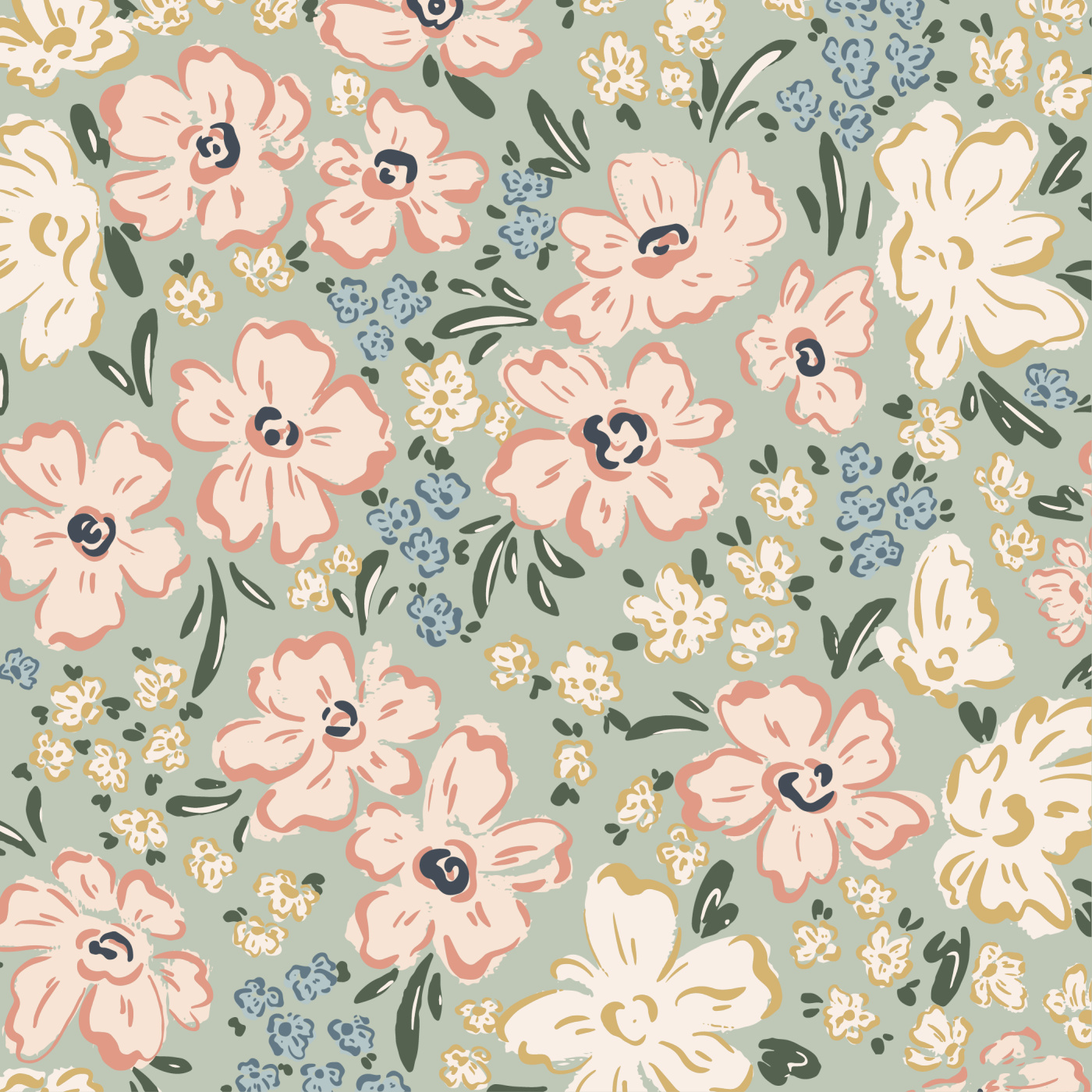 Playful Florals Wallpaper