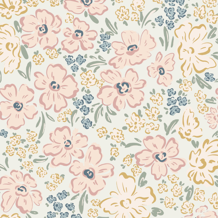 Create the perfect statement wall in your child's room with our Laced Meadow Peel and Stick Wallpaper.