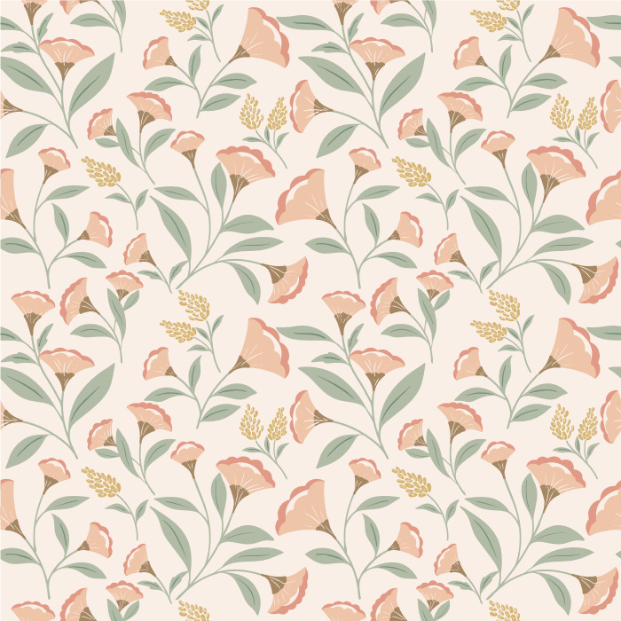 Create something beautifully charming with our Bellflower Boutique Peel and Stick Wallpaper. 